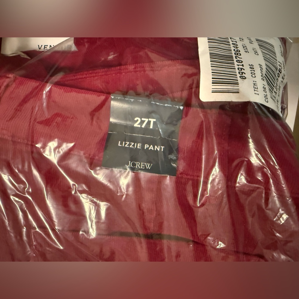 J. Crew Women's Lizzie patch pocket wide leg Corduroy Pants size 27 Tall 33” - Picture 7 of 7